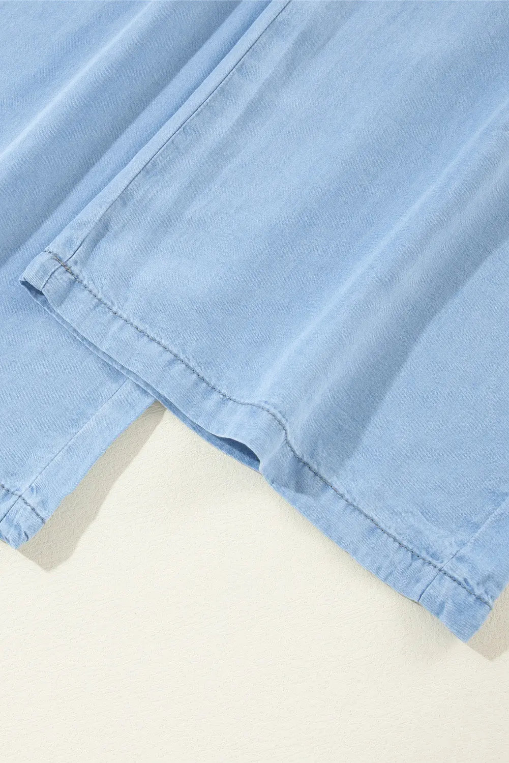 Black Drawstring High Waist Wide Leg Denim Trousers Beagle Boutique Fashion Outlet