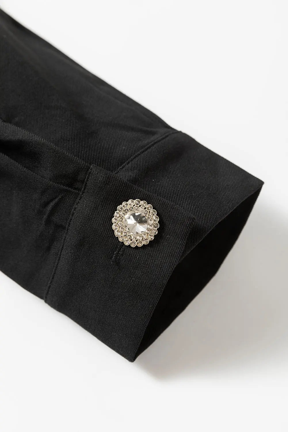 Black Elastic Cinched High Waist Long Sleeve Shirt Mini Dress - eAura