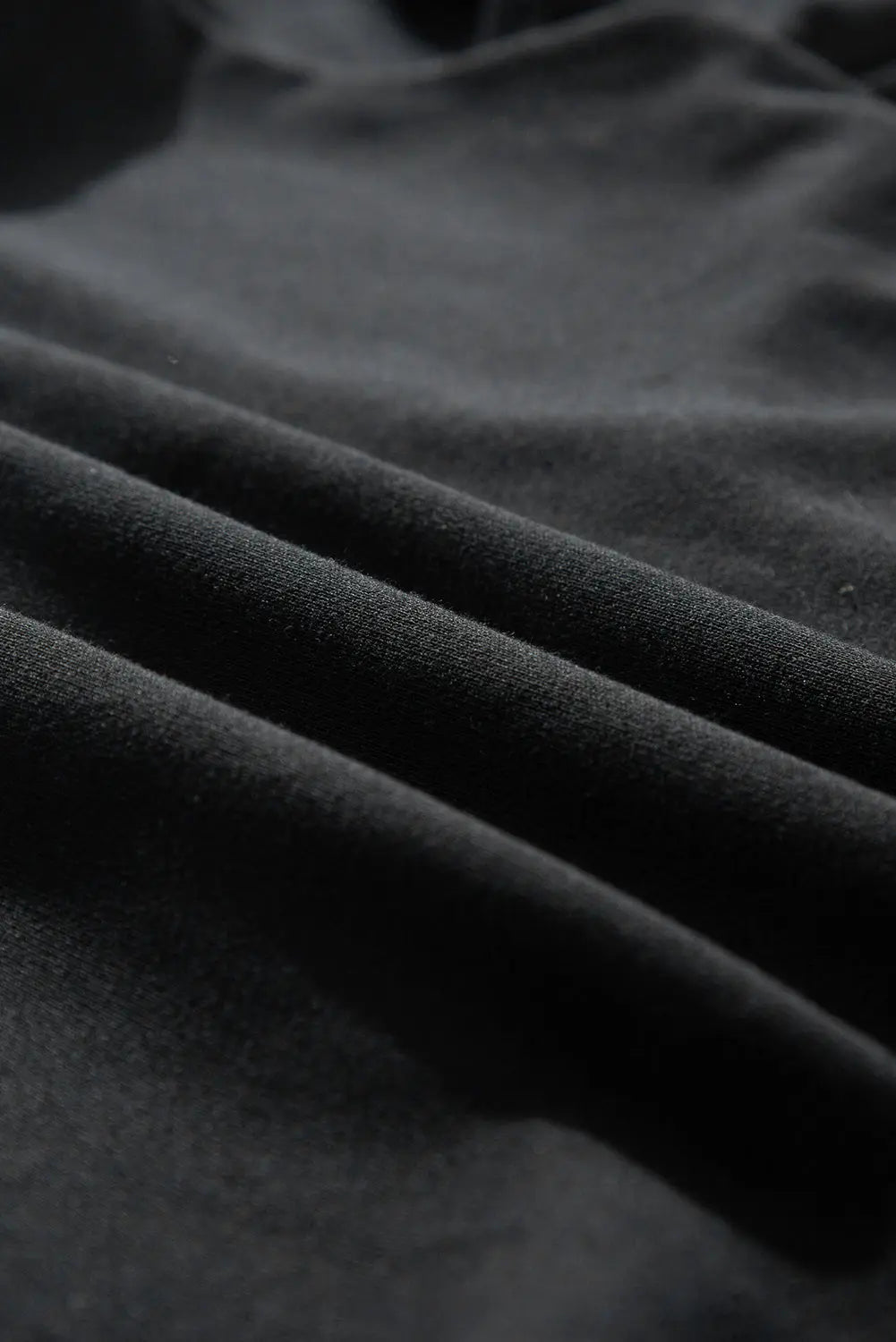 Black Exposed Seam Cold Shoulder Drawstring Hoodie Beagle Boutique Fashion Outlet