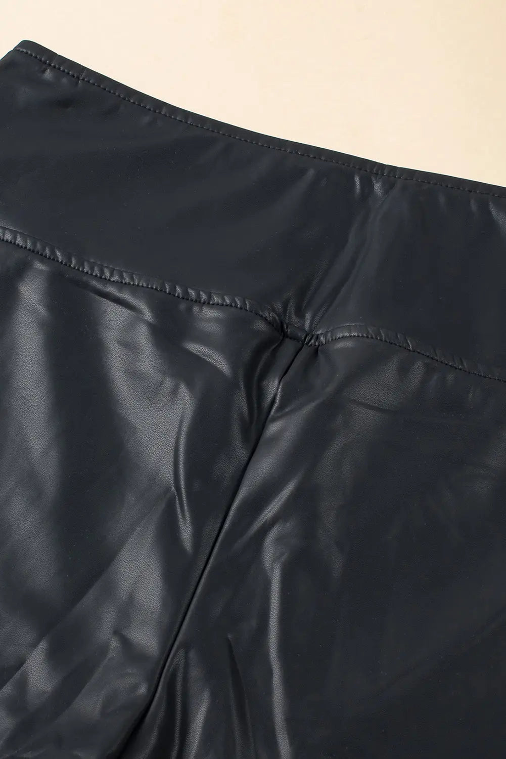 Black Faux Leather Skinny Leggings eAura