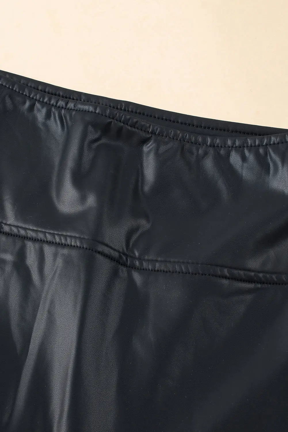 Black Faux Leather Skinny Leggings eAura