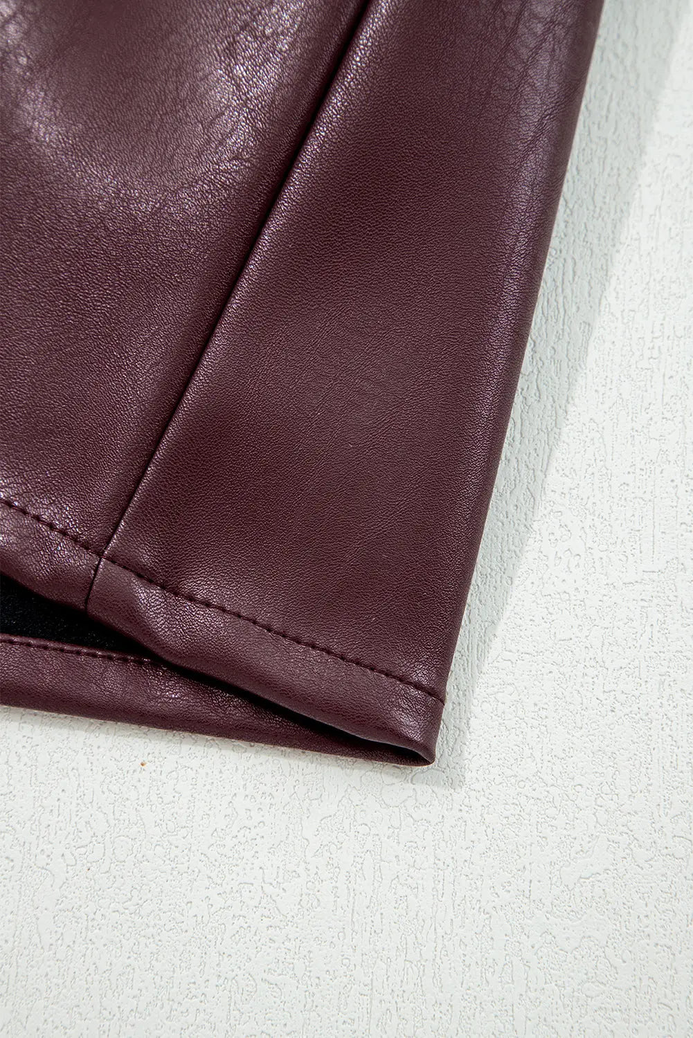 Black Faux Leather Sleeveless Mini Dress - eAura