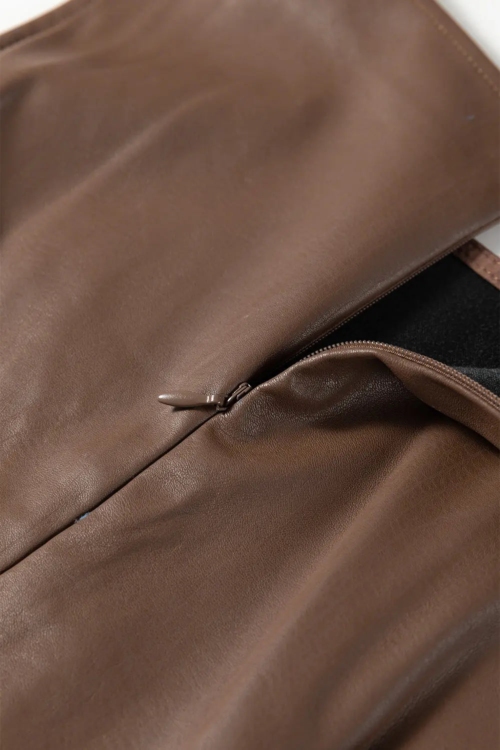 Black Faux Leather Sleeveless Mini Dress - eAura