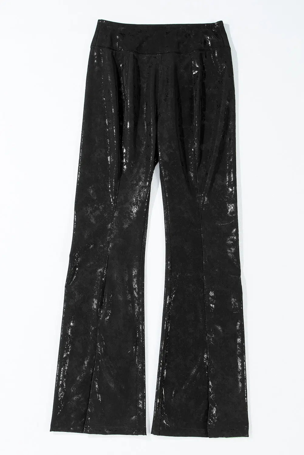 Black Faux Leather Splits High Waist Leggings Beagle Boutique Fashion Outlet
