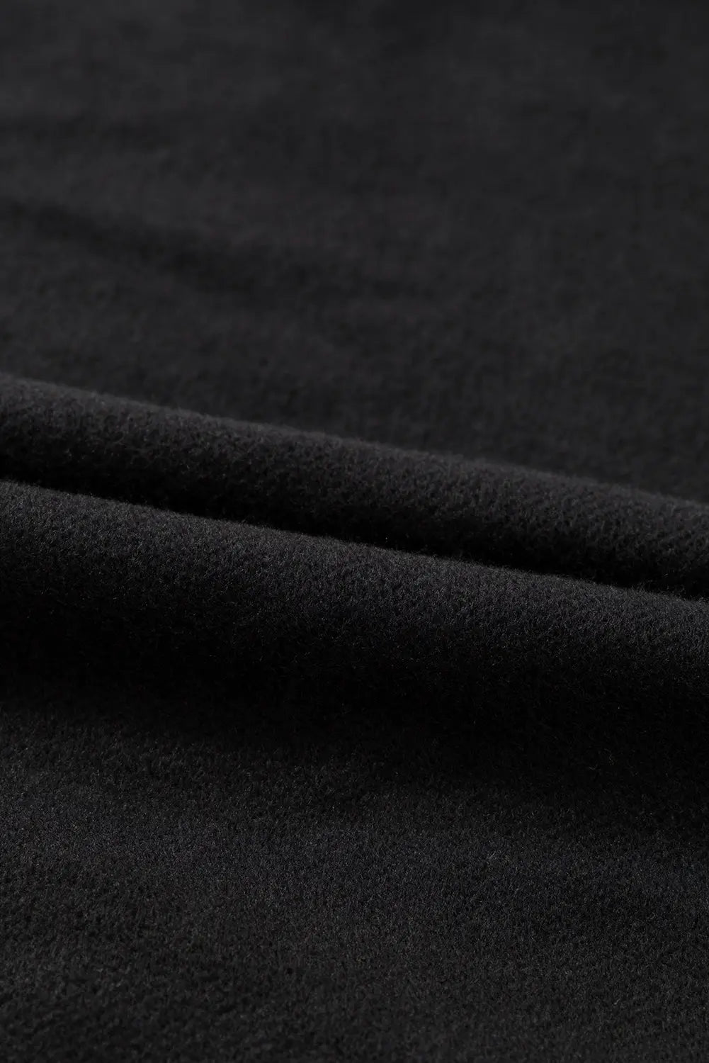 Black Fleece Lined Kangaroo Pocket Drawstring Chunky Hoodie - BB Fashion Outlet