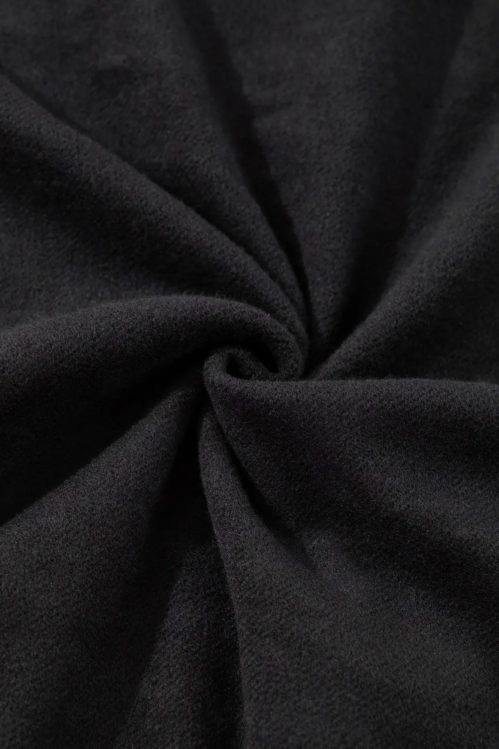 Black Fleece Lined Kangaroo Pocket Drawstring Chunky Hoodie - BB Fashion Outlet
