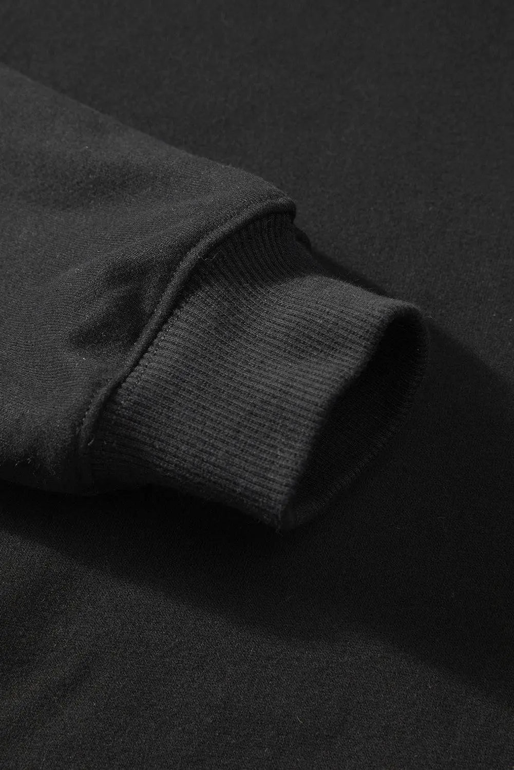 Black Fleece Lined Kangaroo Pocket Drawstring Chunky Hoodie - BB Fashion Outlet