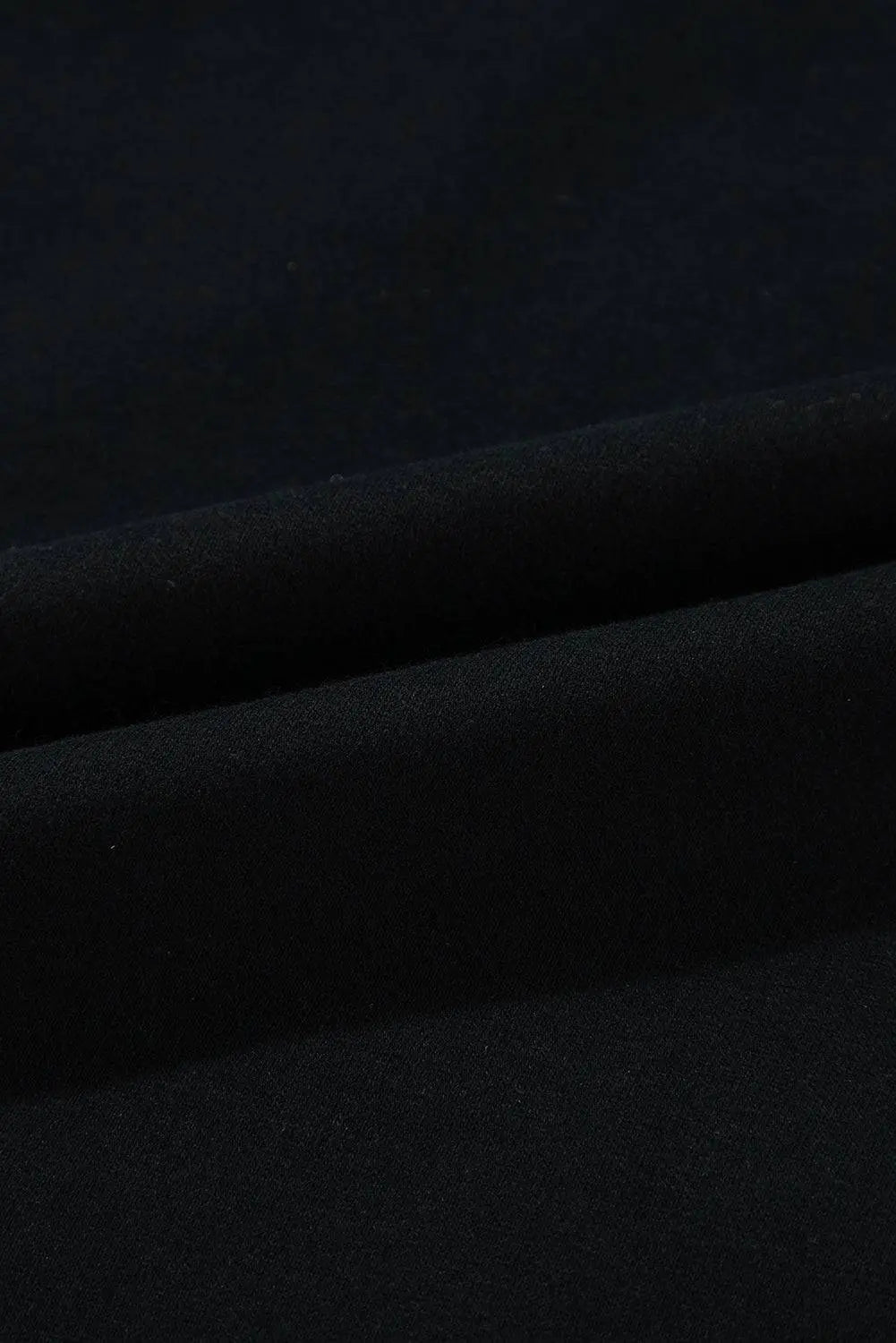 Black Fleece Lined Kangaroo Pocket Drawstring Chunky Hoodie - BB Fashion Outlet