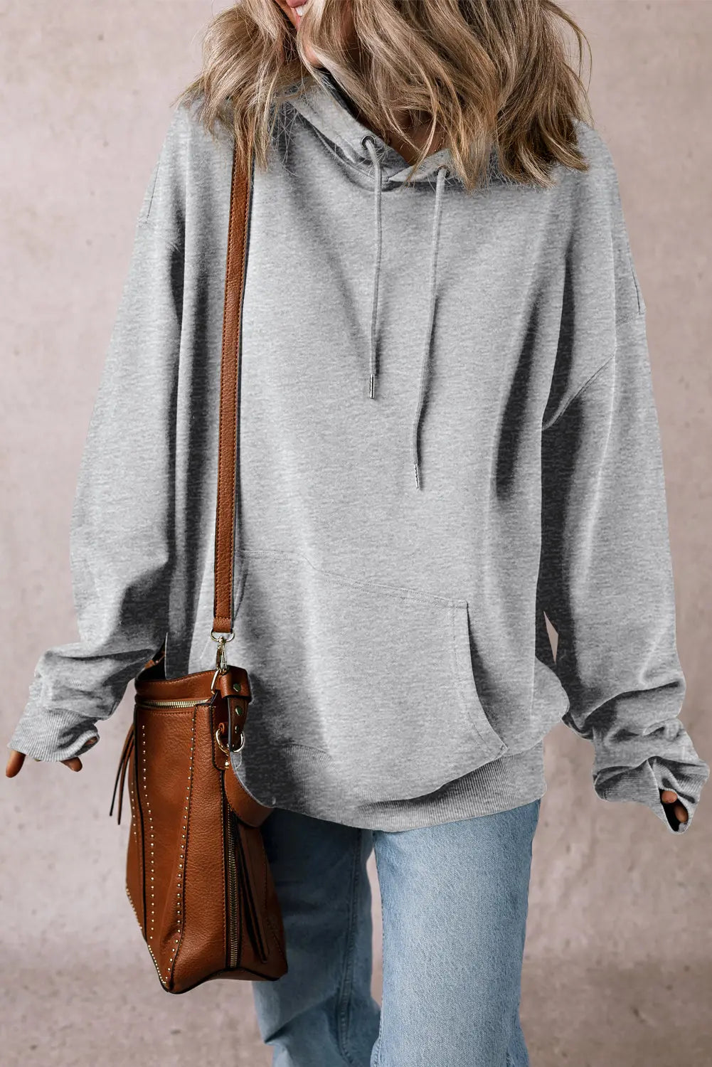 Black Fleece Lined Kangaroo Pocket Drawstring Chunky Hoodie - BB Fashion Outlet