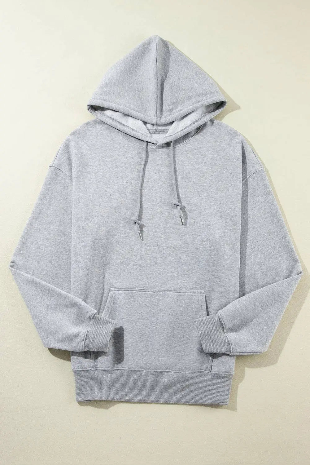 Black Fleece Lined Kangaroo Pocket Drawstring Chunky Hoodie - BB Fashion Outlet