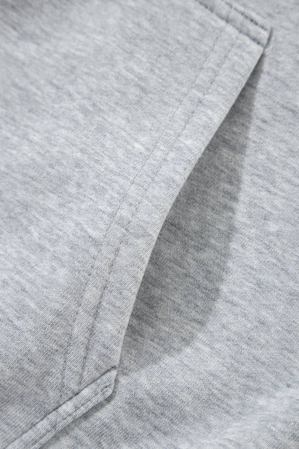 Black Fleece Lined Kangaroo Pocket Drawstring Chunky Hoodie - BB Fashion Outlet