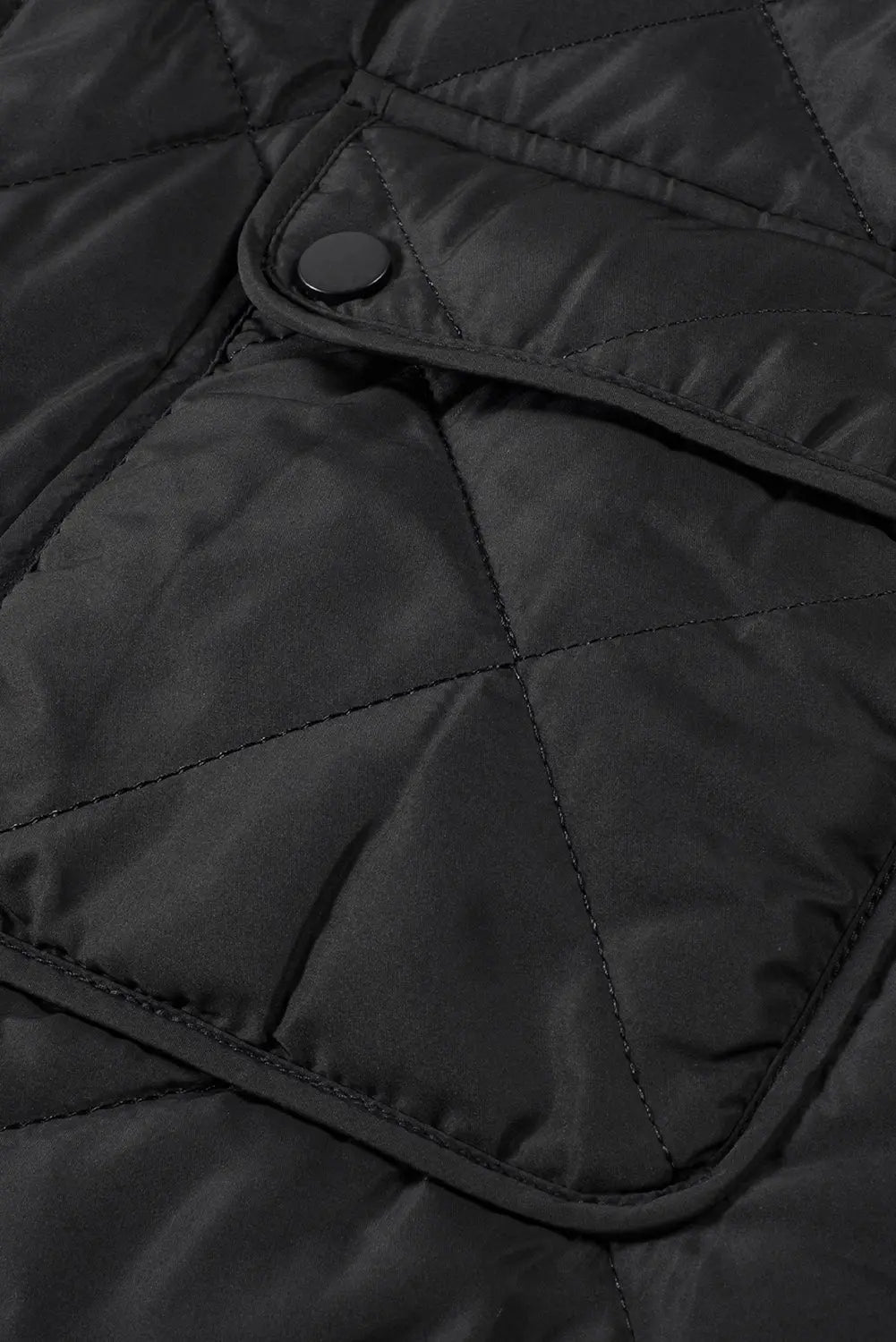 Black Fleece Lined Quilted Zip up Gilet eAura