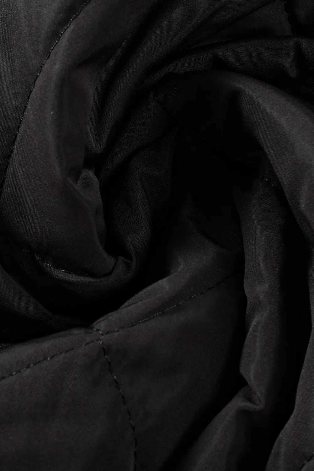 Black Fleece Lined Quilted Zip up Gilet eAura