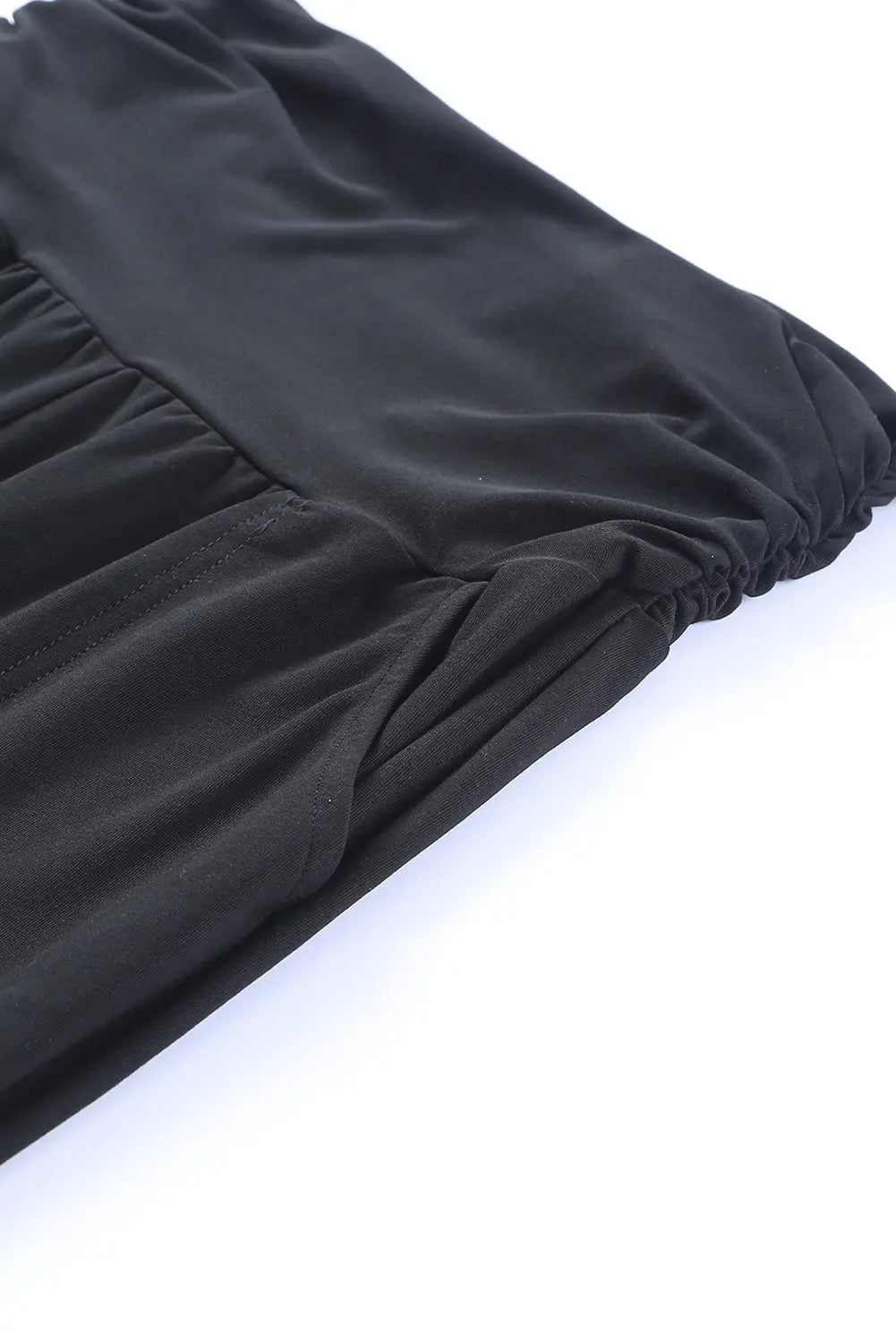 Black High Waist Pleated Pocket Leggings eAura