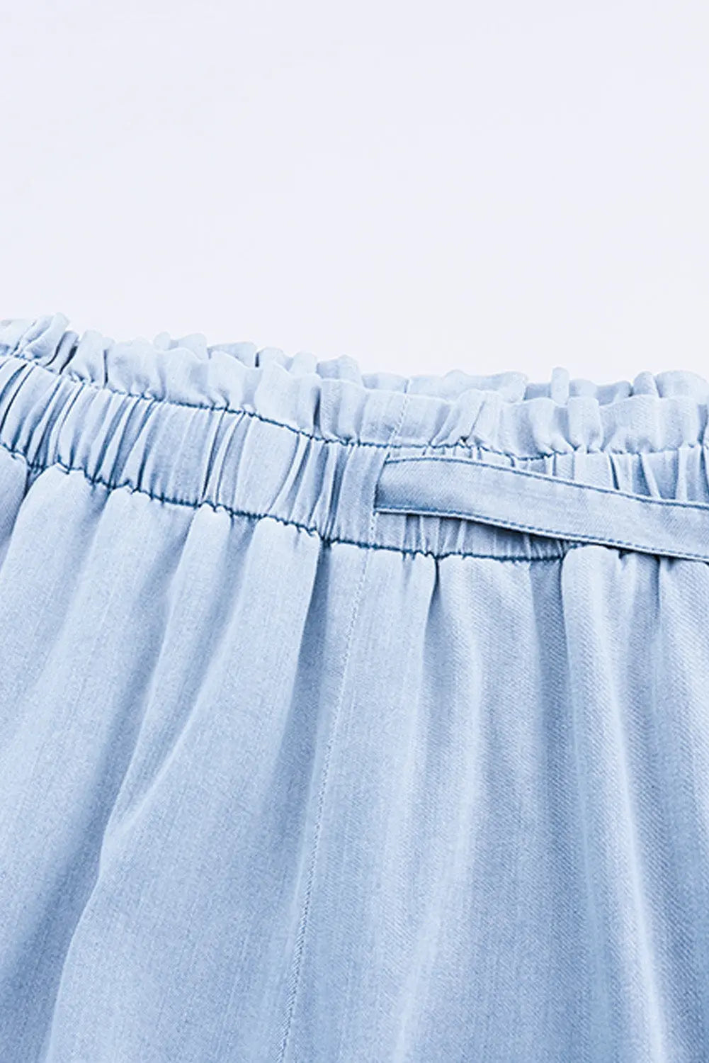 Black High Waist Pocketed Wide Leg Tencel Jeans eAura