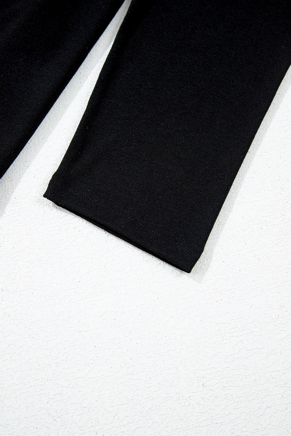 Black Leopard Patched Pocket Long Sleeve Top Plus Size Trousers Set - eAura