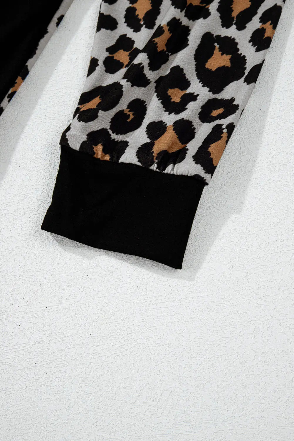 Black Leopard Patched Pocket Open Front Cardigan Beagle Boutique Fashion Outlet