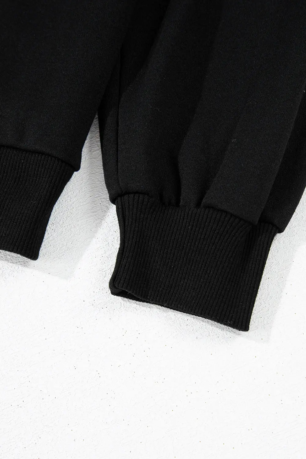 Black Leopard Print Colorblock Raglan Sleeve Sweatshirt - eAura