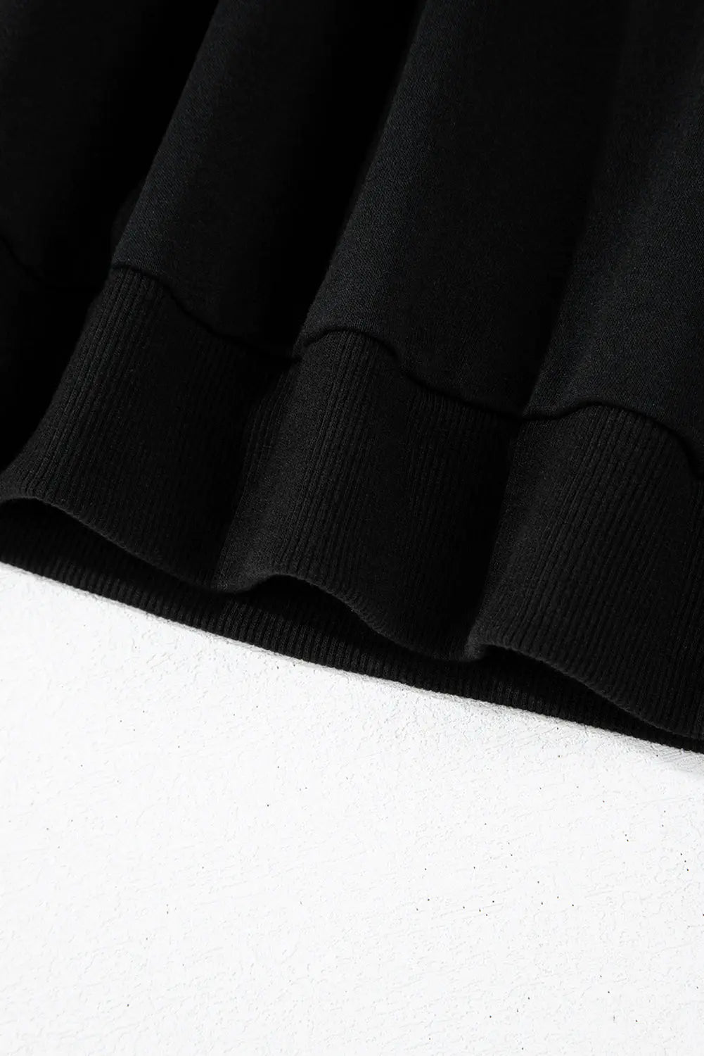 Black Leopard Print Colorblock Raglan Sleeve Sweatshirt - eAura