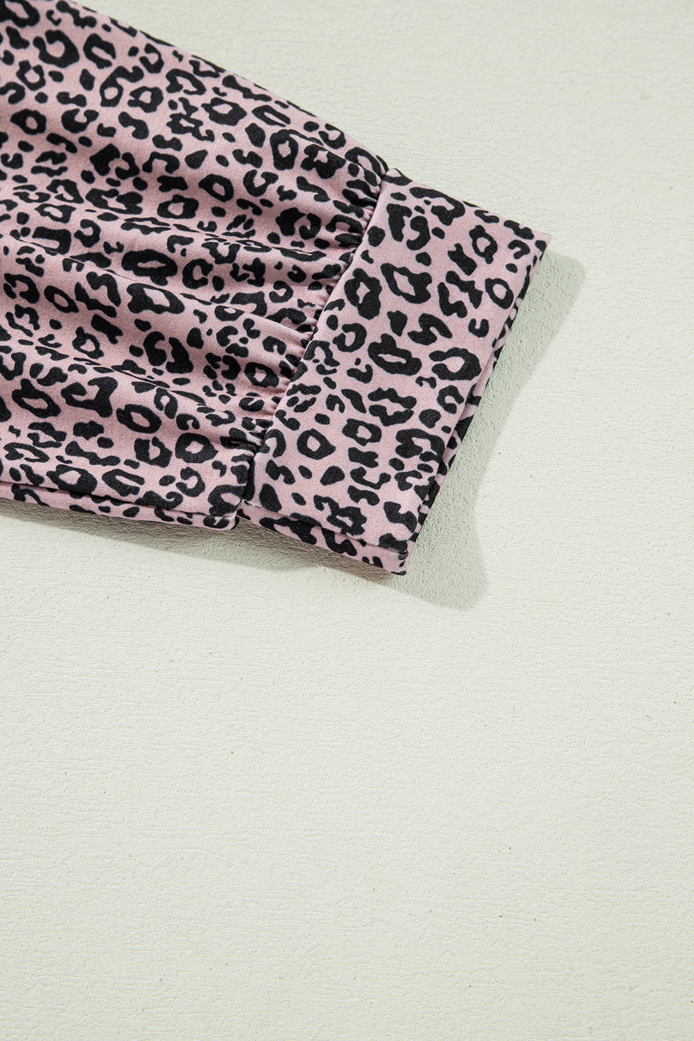 Black Leopard Print Colourblock V Neck Long Sleeve Plus Size Top - eAura