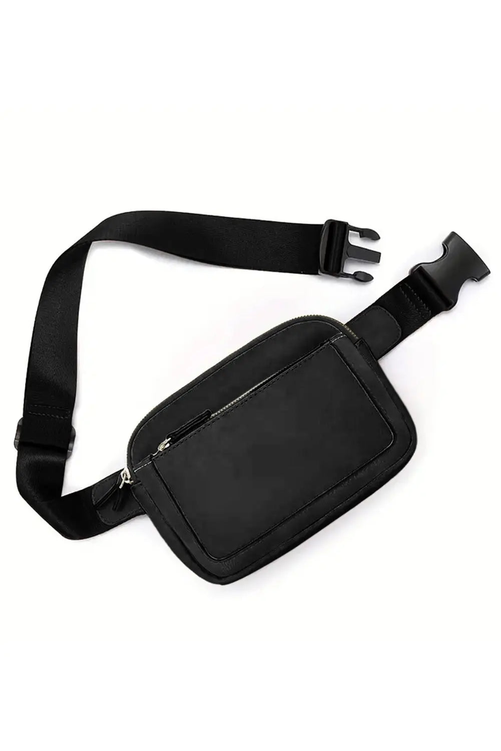 Black Minimalist Multi-zipped Crossbody Bag - eAura