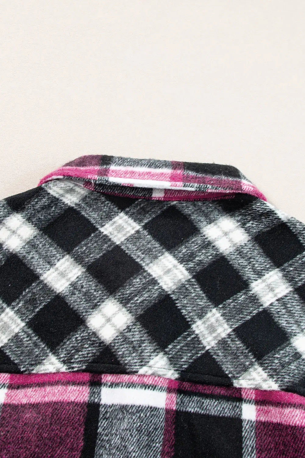 Black Plaid Colourblock Loose Shacket Beagle Boutique Fashion Outlet