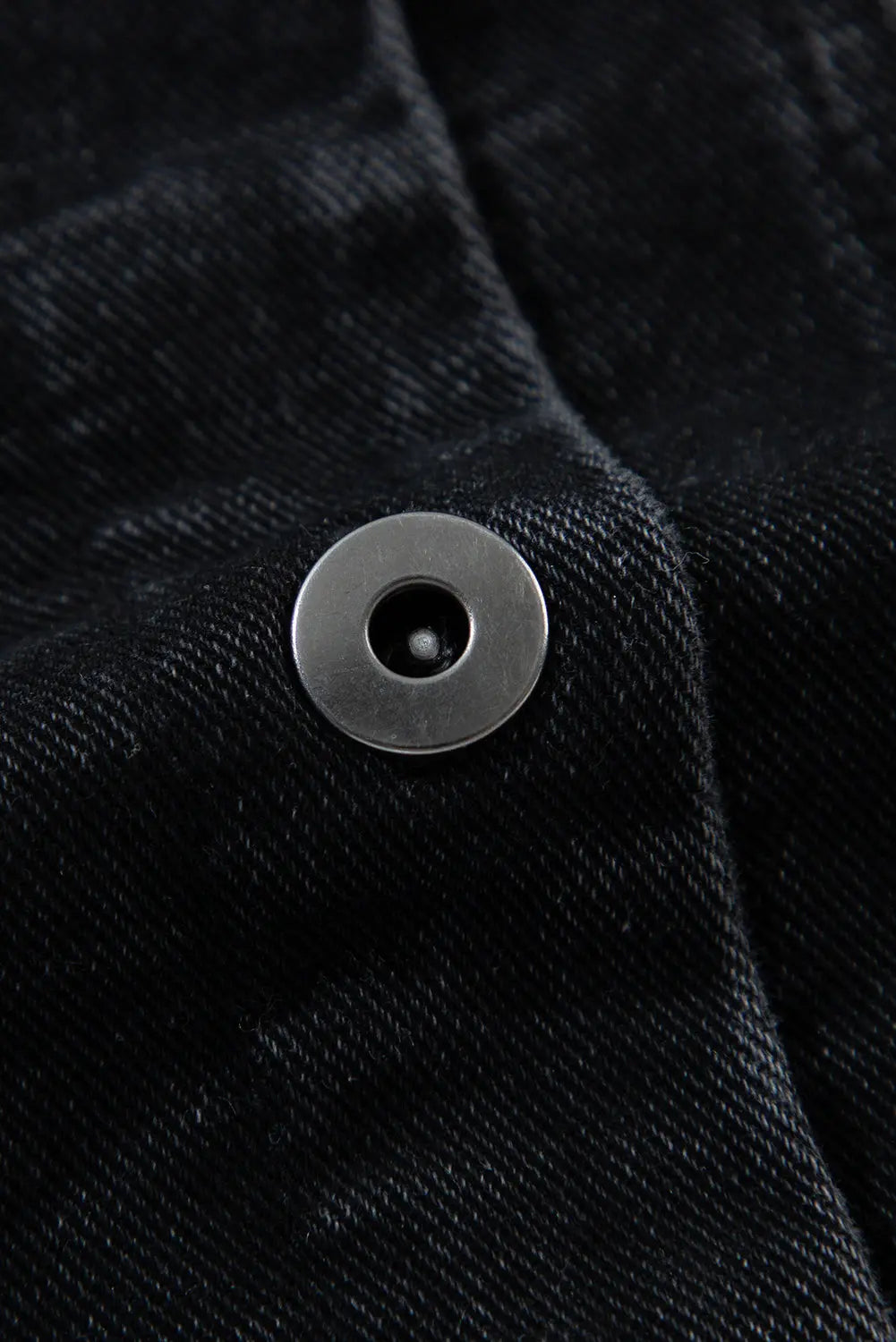 Black Plaid Sleeve Frayed Hem Hooded Denim Jacket - eAura