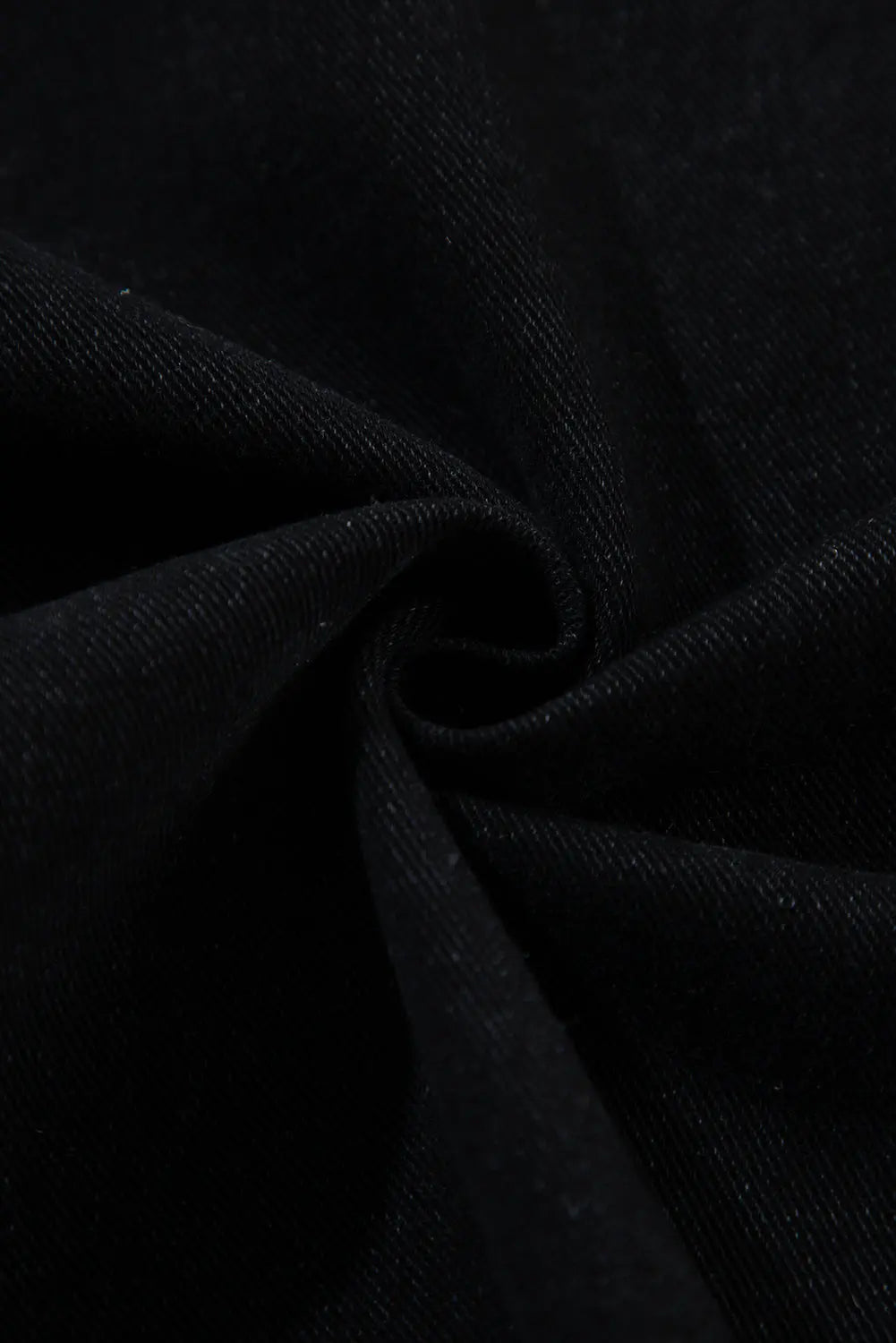 Black Plaid Sleeve Frayed Hem Hooded Denim Jacket - eAura