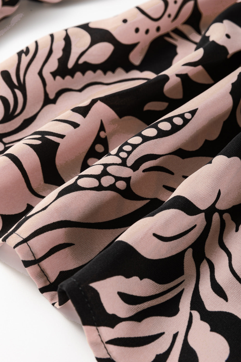 Black Plus Size Floral Printed Puff Sleeve Collared Maxi Dress - Size/Plus Dresses/Plus Dresses