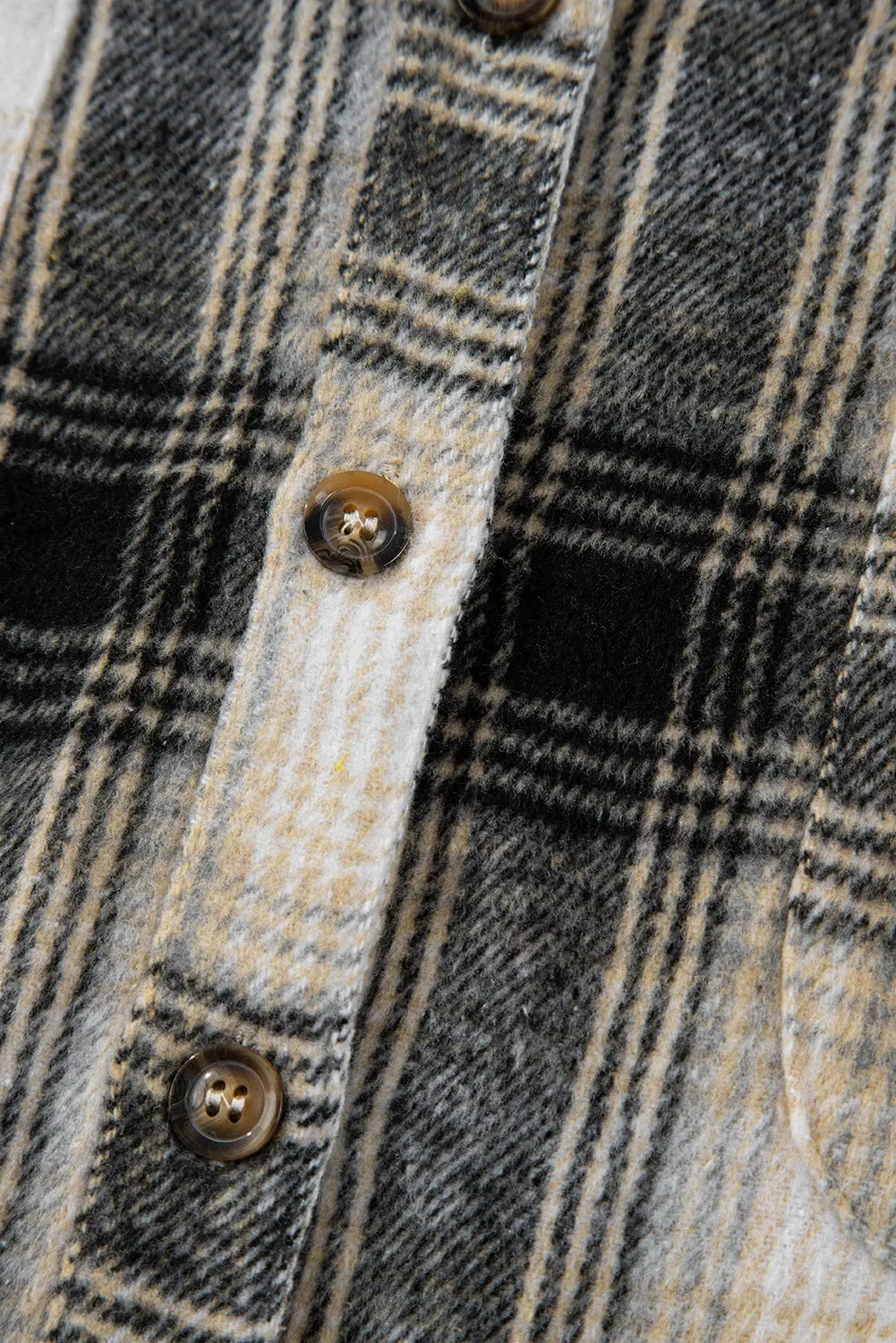 Black Plus Size Plaid Leopard Printed Patchwork Button Up Shacket Beagle Boutique Fashion Outlet