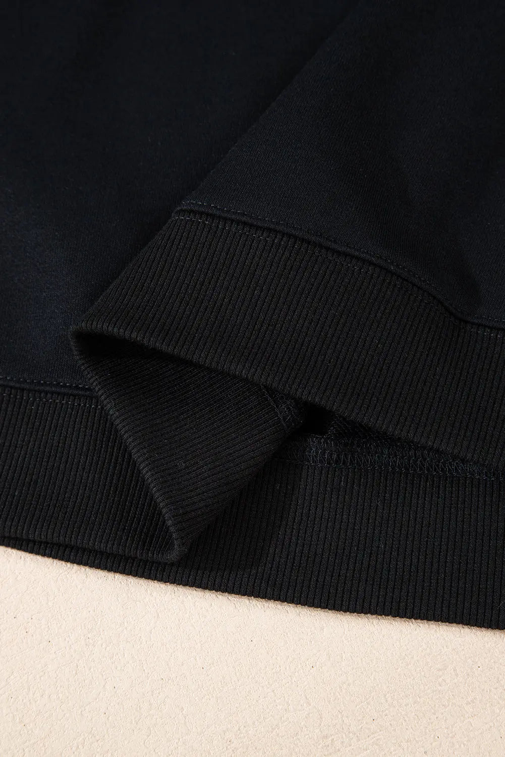 Black Rainbow Raglan Sleeve Crew Neck Plus Size Sweatshirt Beagle Boutique Fashion Outlet