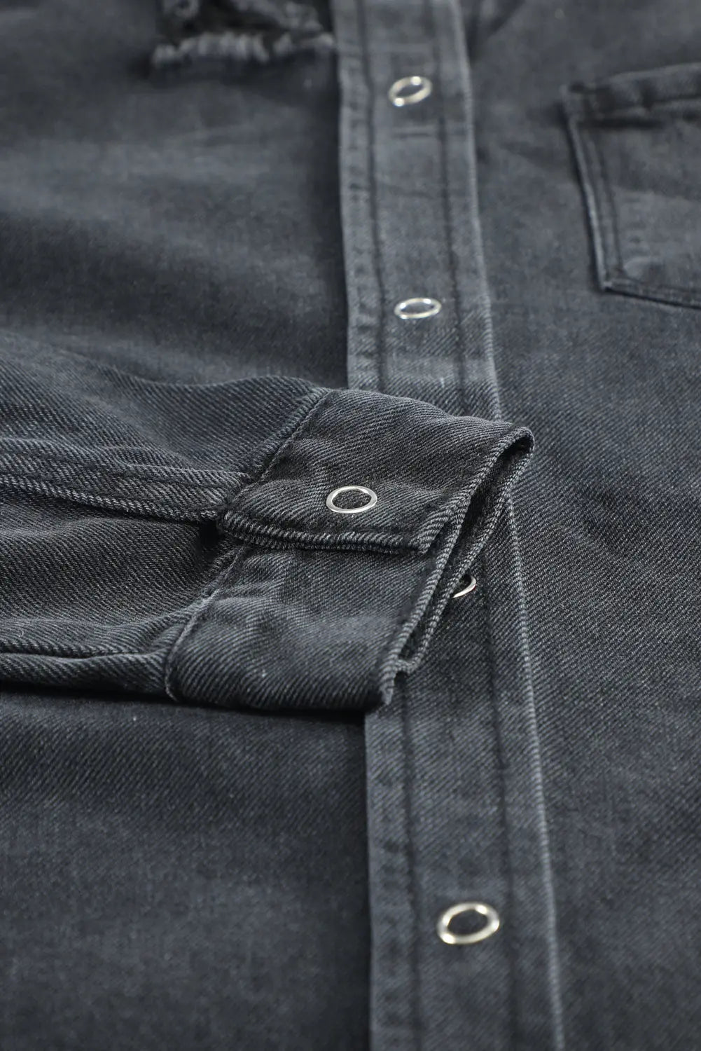 Black Ripped Denim Jacket eAura