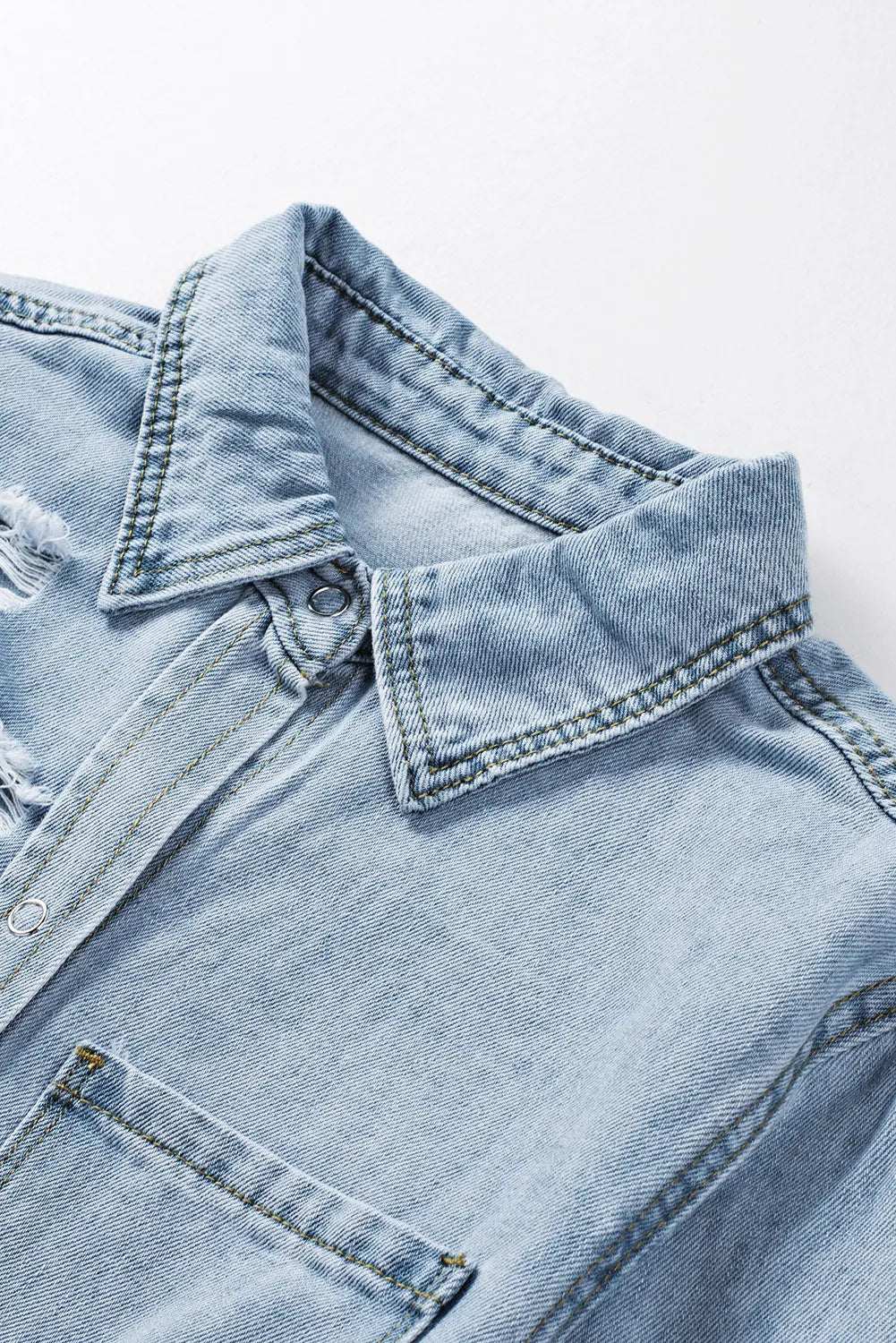 Black Ripped Denim Jacket eAura