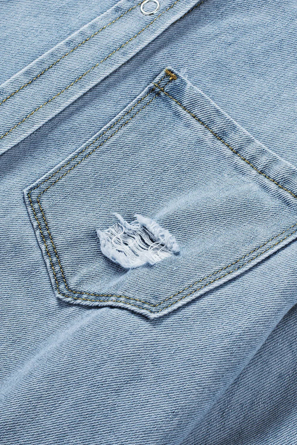 Black Ripped Denim Jacket eAura
