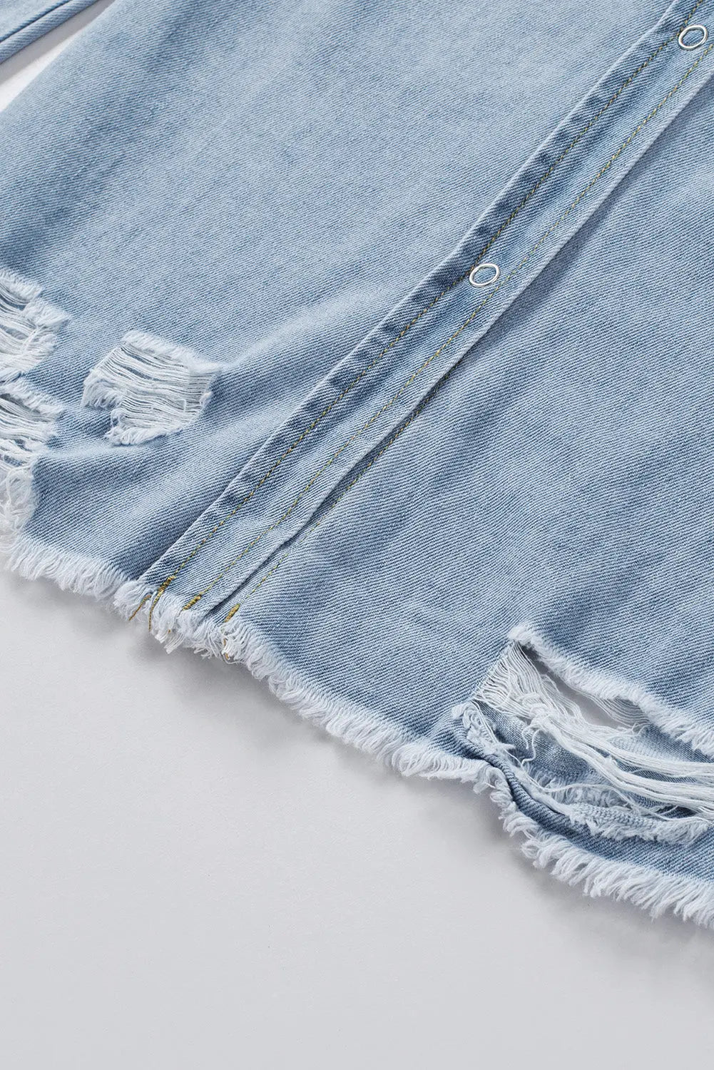 Black Ripped Denim Jacket eAura