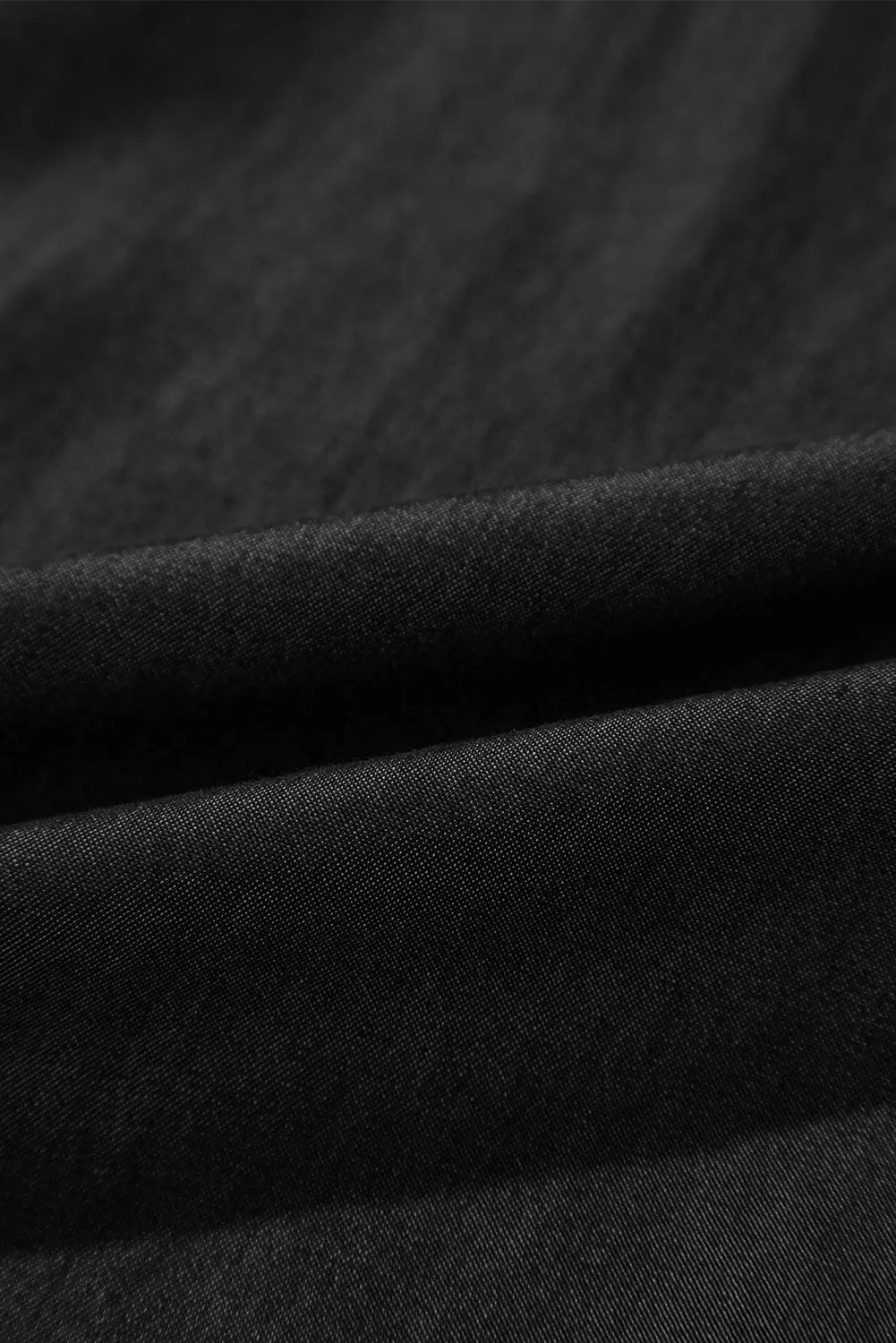 Black Side Pockets Frilled Smocked High Waist Wide Leg Jeans - eAura