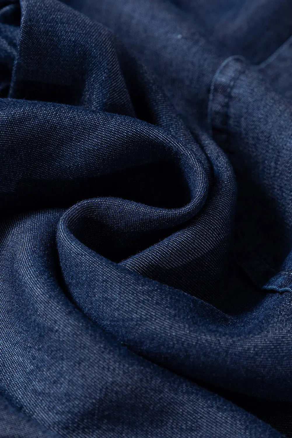 Black Side Pockets Frilled Smocked High Waist Wide Leg Jeans - eAura