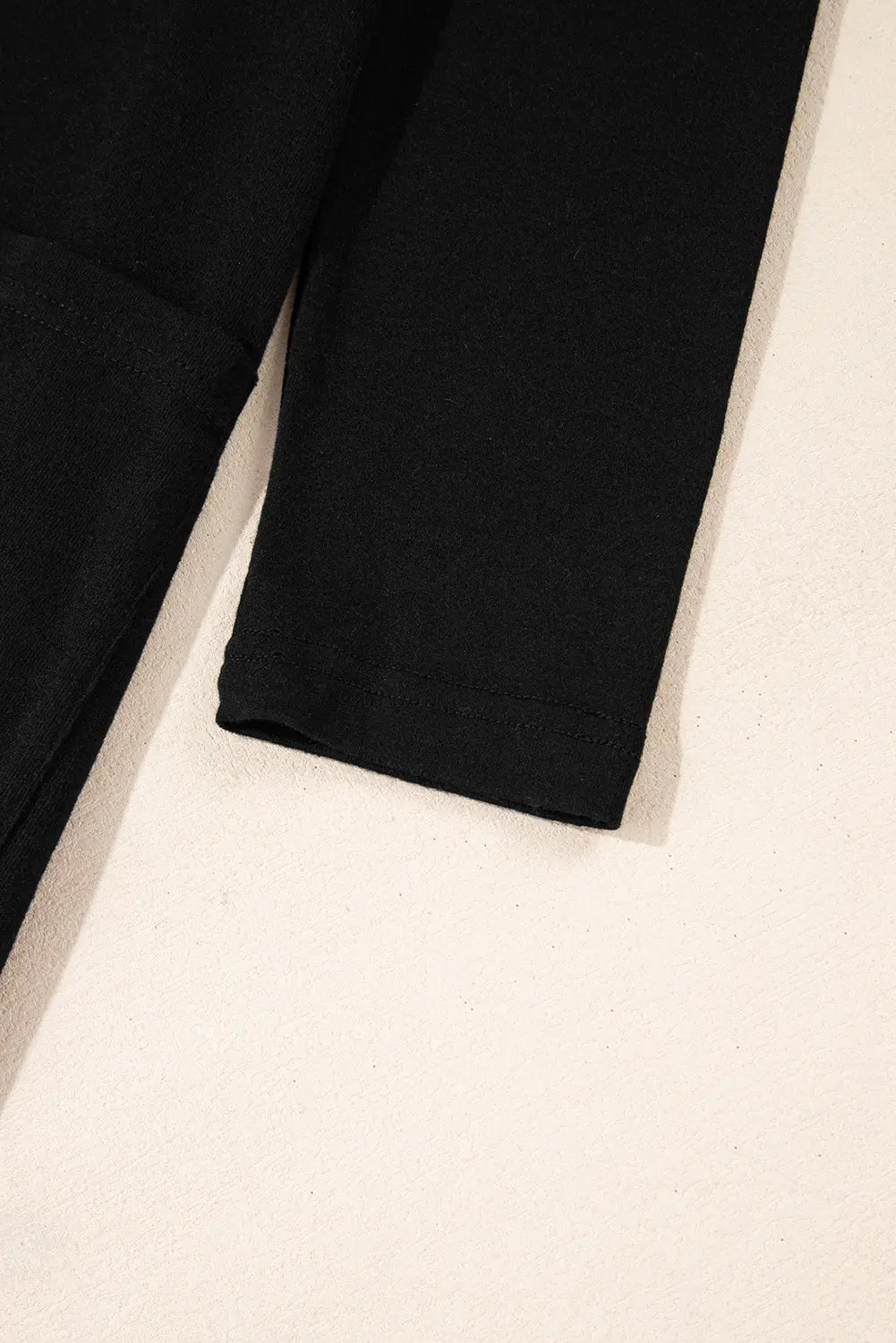 Black Solid Color Open Front Cardigan with Pocket - eAura