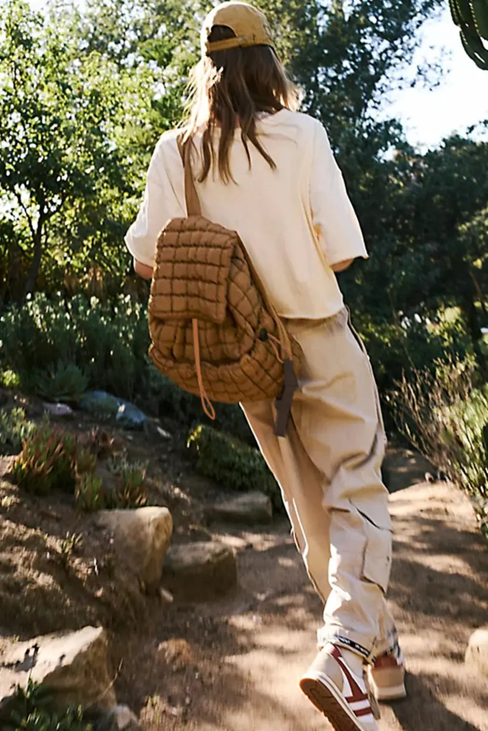 Black Solid Flapped Quilted Puffer Backpack - eAura