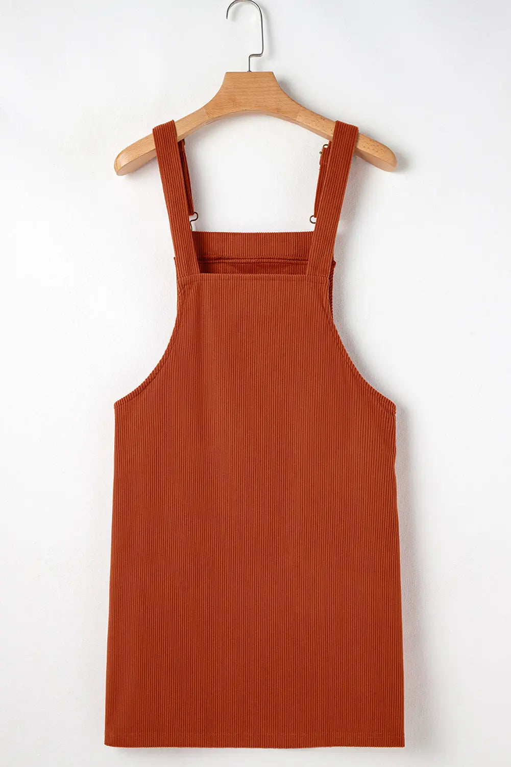 Black Solid Front Pockets Sleeveless Corduroy Overall Dress Beagle Boutique Fashion Outlet