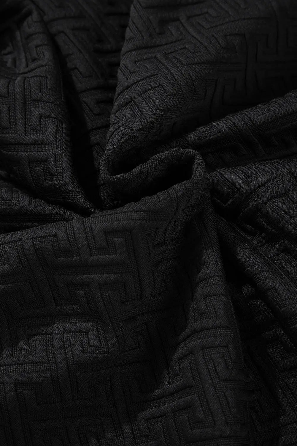 Black Solid Textured Half Zipper Collared Sweatshirt Beagle Boutique Fashion Outlet