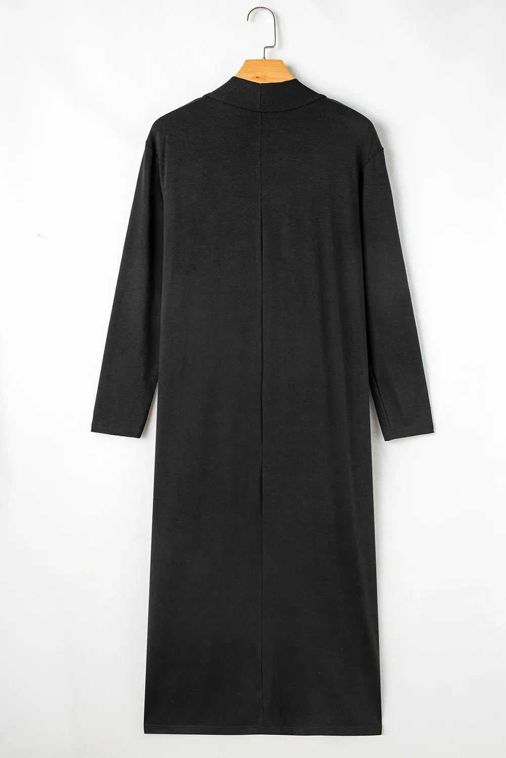 Black Split Long Cardigan and Skinny Trousers Pyjama Set Beagle Boutique Fashion Outlet