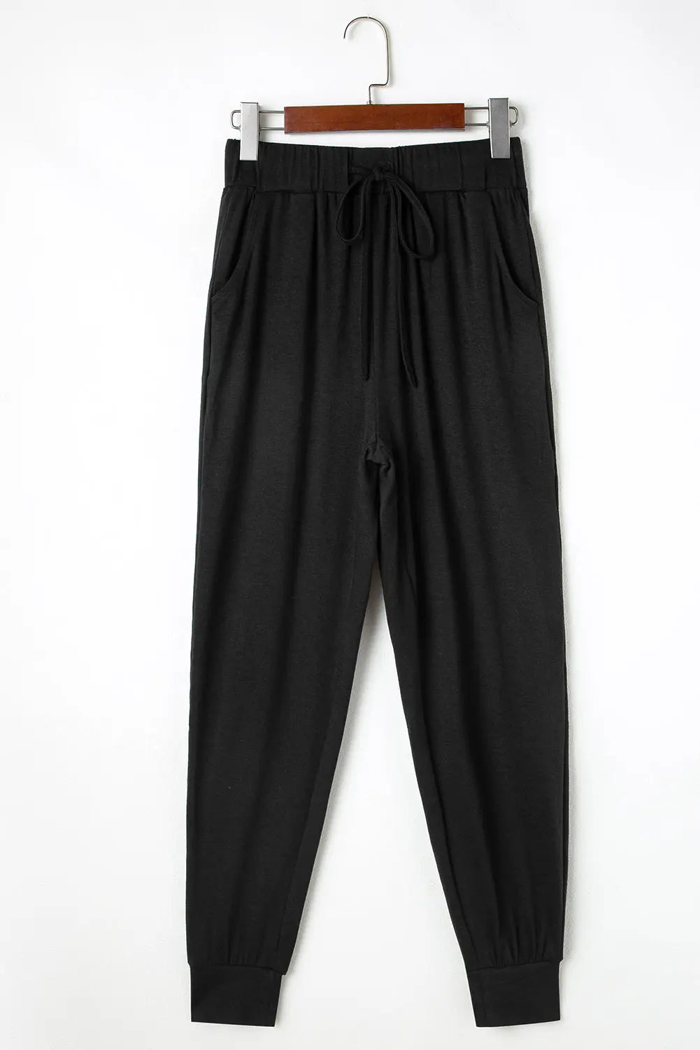 Black Split Long Cardigan and Skinny Trousers Pyjama Set Beagle Boutique Fashion Outlet