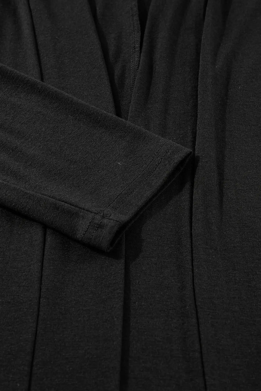 Black Split Long Cardigan and Skinny Trousers Pyjama Set Beagle Boutique Fashion Outlet