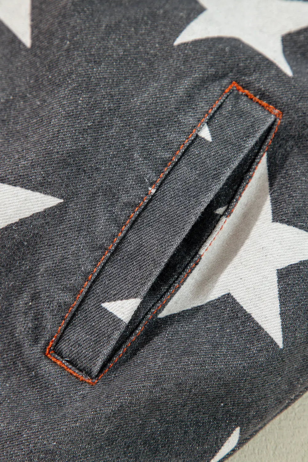 Black Star Snakeskin Printed Patchwork Denim Jacket - eAura