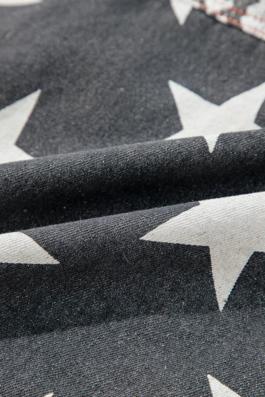 Black Star Snakeskin Printed Patchwork Denim Jacket - eAura