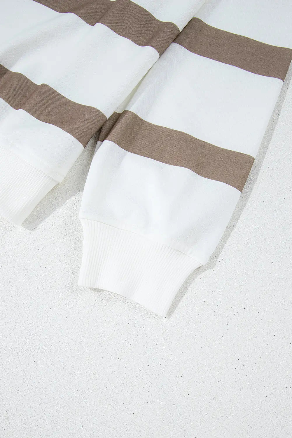 Black Stripe Drop Shoulder Pullover and Jogger Trousers Set - Two Piece Sets/Pant Sets
