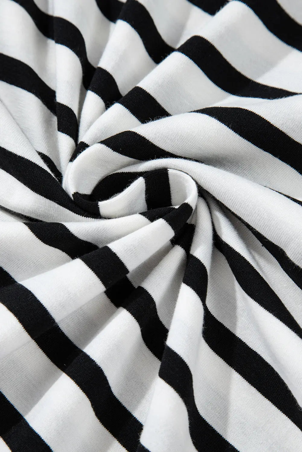 Black Striped Contrast Edge Long Sleeve Top eAura