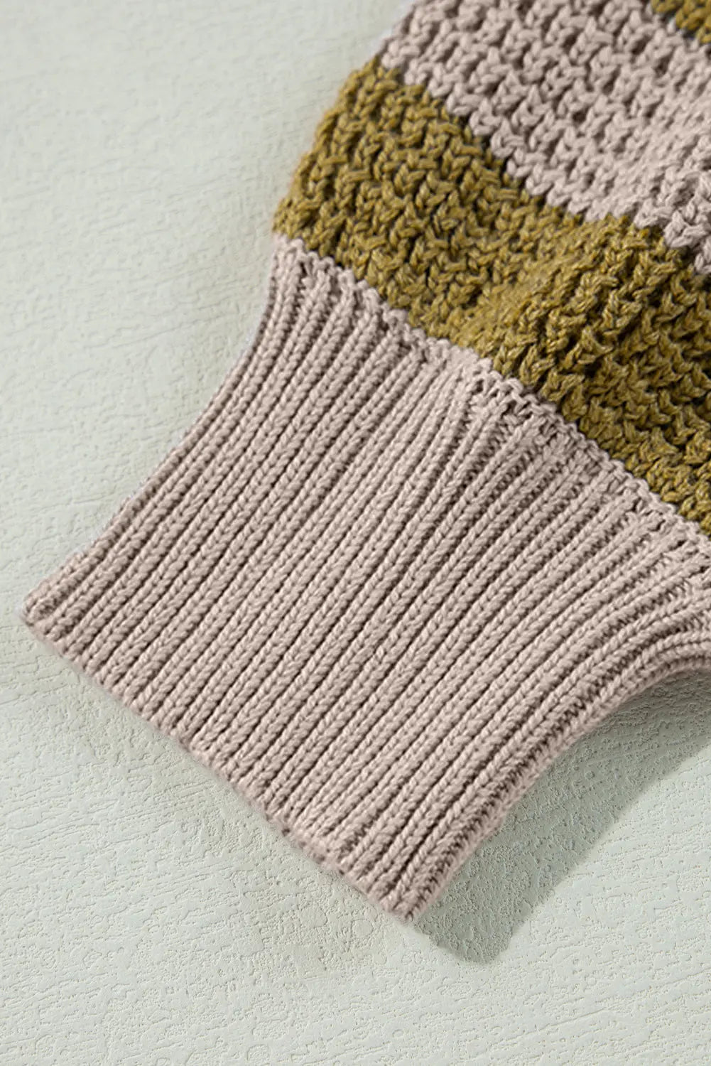 Black Striped Plaid Patchwork Waffle Knit Turtleneck Sweater Beagle Boutique Fashion Outlet