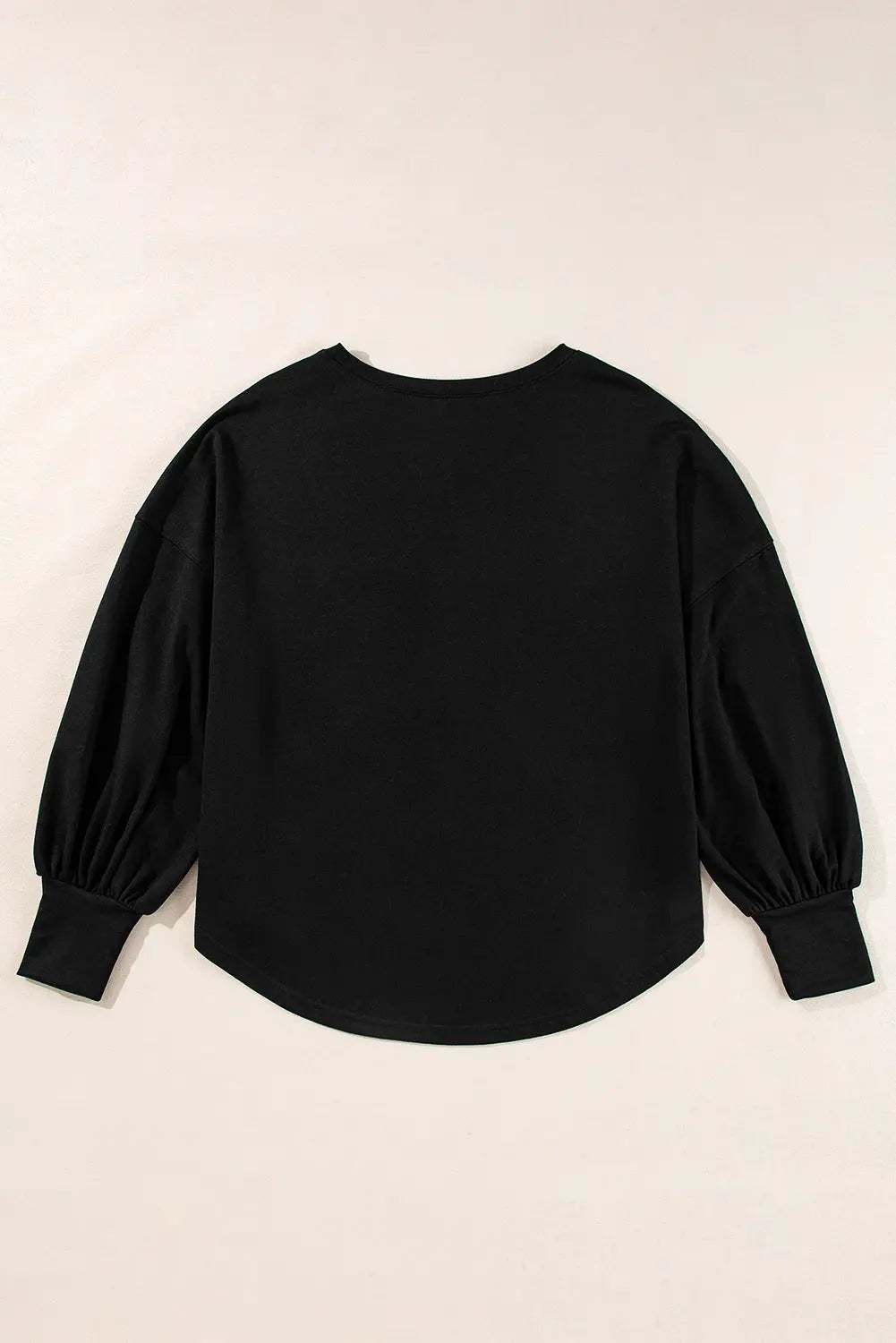 Black Studded Star Graphic Oversized Long Sleeve Top Beagle Boutique Fashion Outlet